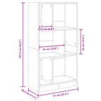 Bücherregal Weiß 57x28,5x107,5 cm Holzwerkstoff