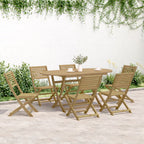 7-tlg. Garten-Essgruppe Massivholz Akazie