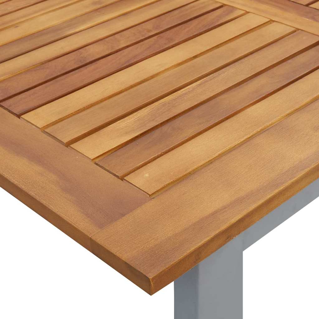 Garten Essgruppe 9 pcs Grau Massivholz Akazie