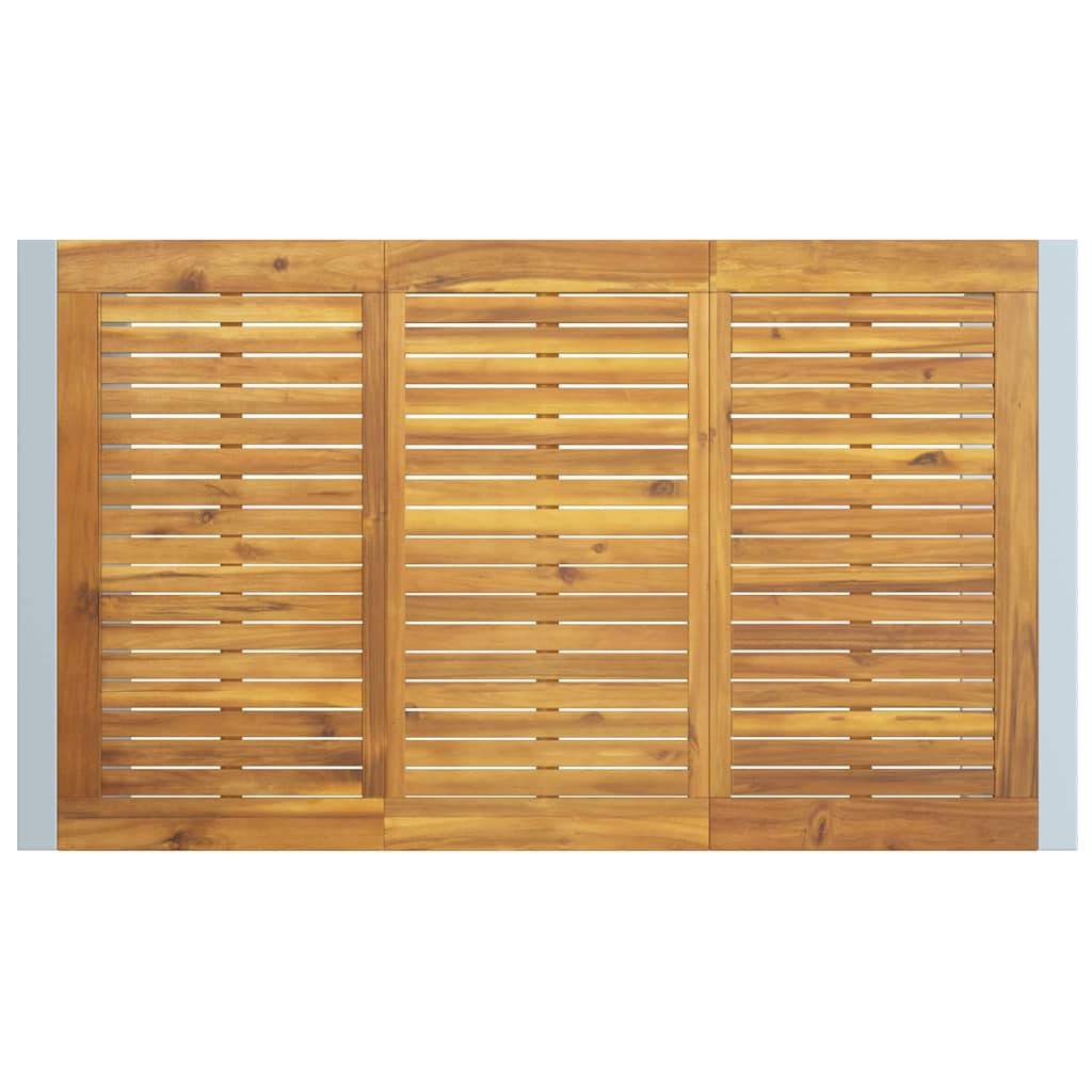 Garten Essgruppe 7 pcs Grau Massivholz Akazie