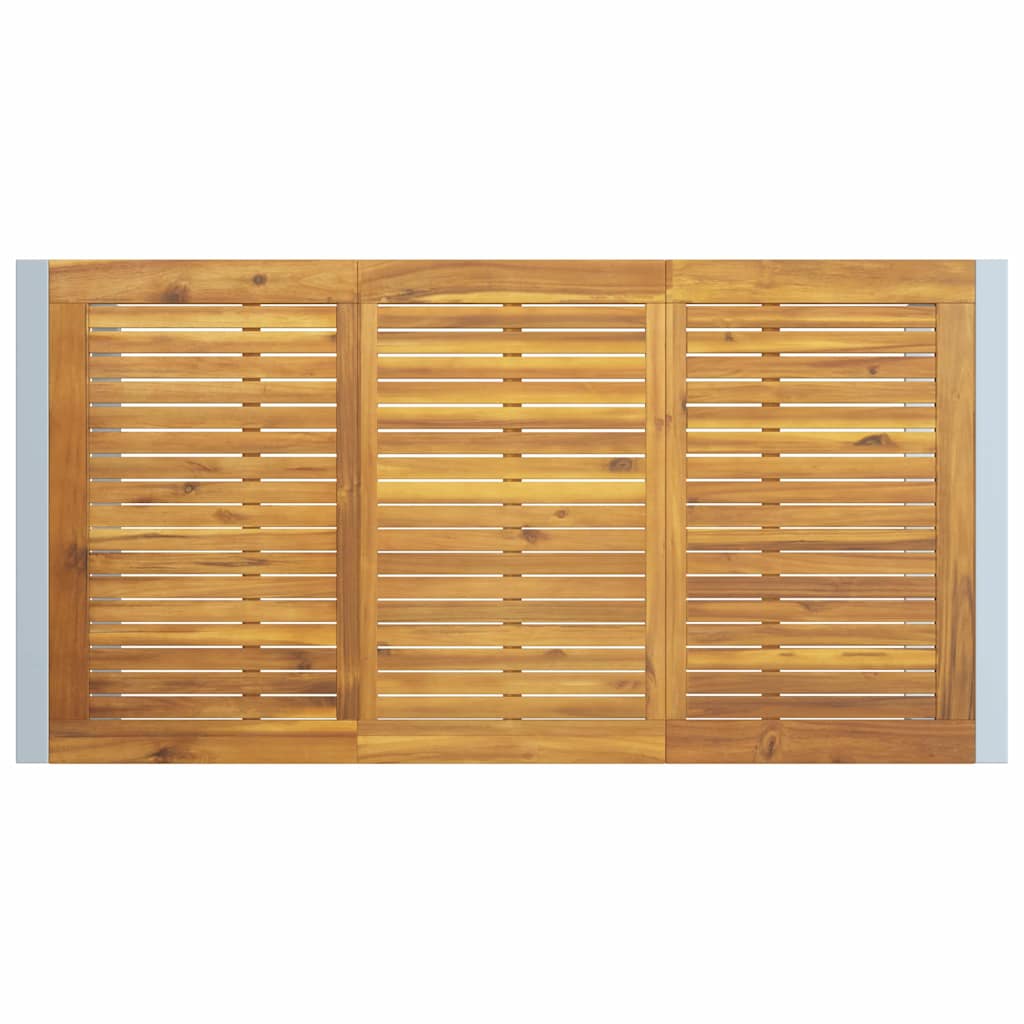 Garten Essgruppe 7 pcs Grau Massivholz Akazie