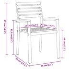 Gartenstuhl 8 pcs Braun 56 x 57 x 87 cm Massivholz Akazie