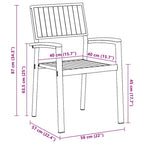 Stapelstuhl 8 pcs Braun 56 x 57 x 87 cm Massivholz Akazie