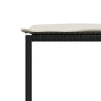13-tlg. Garten-Essgruppe mit Kissen Schwarz Poly Rattan