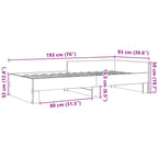 Bettgestell Betongrau 90x190 cm Holzwerkstoff