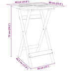 3-tlg. Bistro-Set Klappbar Massivholz Akazie