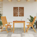 3-tlg. Garten-Essgruppe 85x85x74 cm Massivholz Akazie