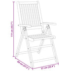 5-tlg. Garten-Essgruppe 85x85x74 cm Massivholz Akazie