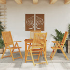5-tlg. Garten-Essgruppe 85x85x74 cm Massivholz Akazie