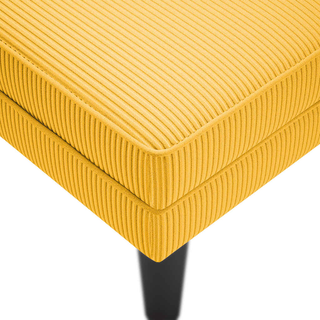Chaiselongue mit Kissen Hellgelb Cordstoff