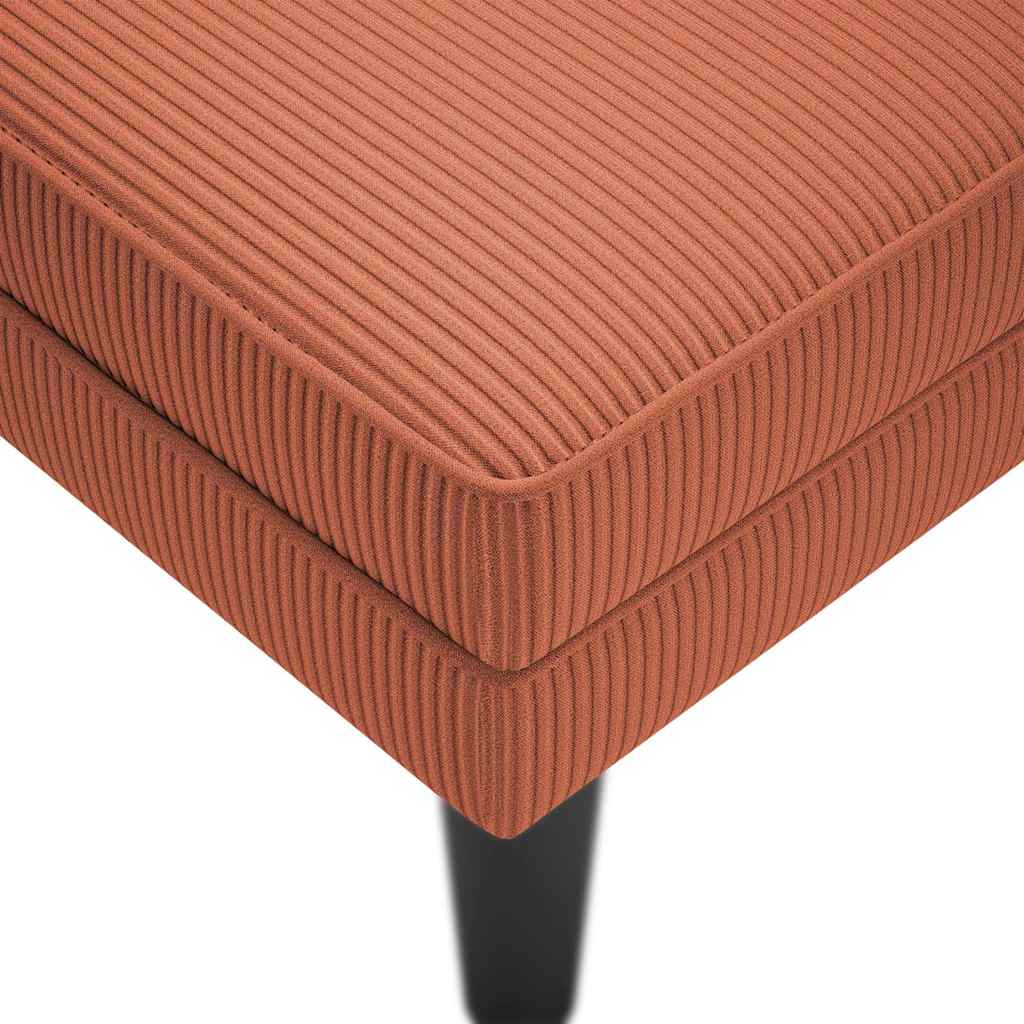 Chaiselongue mit Kissen Rot-orange Cordstoff