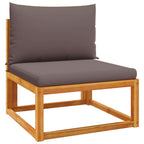 7-tlg. Gartensofa-Set mit Kissen Holz Akazie & Seil