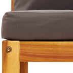 7-tlg. Gartensofa-Set mit Kissen Holz Akazie & Seil