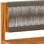4-tlg. Gartensofa-Set mit Kissen Holz Akazie & Seil
