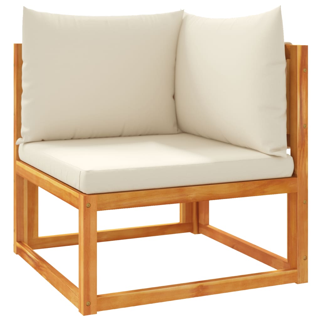 4-tlg. Gartensofa-Set mit Kissen Holz Akazie & Seil
