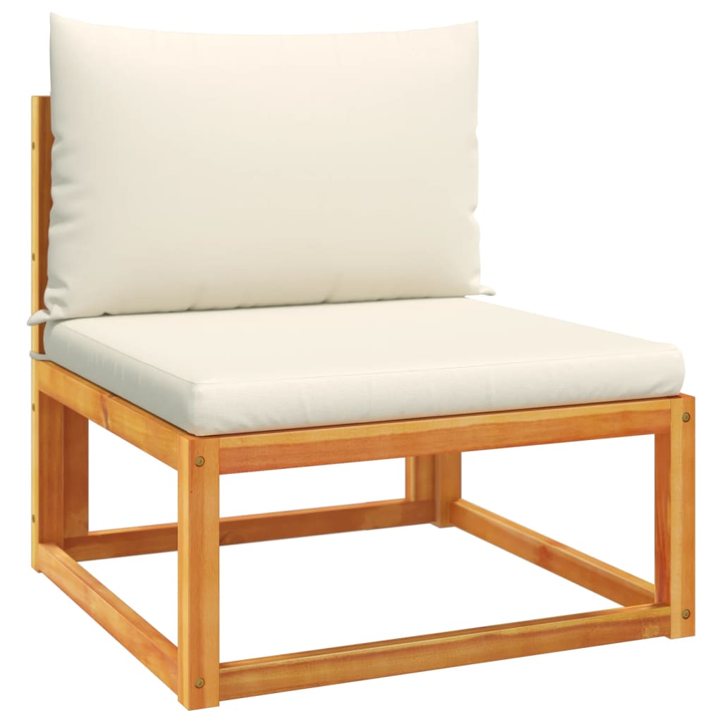 5-tlg. Gartensofa-Set mit Kissen Holz Akazie & Seil