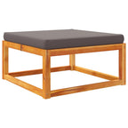 4-tlg. Gartensofa-Set mit Kissen Holz Akazie & Rattan