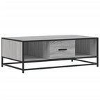 Couchtisch Grau Sonoma 100x57x35 cm Holzwerkstoff und Metall
