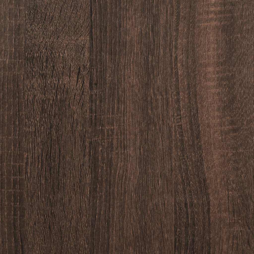 Couchtisch Braun Eiche 60,5x60,5x30 cm Holzwerkstoff und Metall