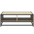 Couchtisch Sonoma-Eiche 80x80x30 cm Holzwerkstoff und Metall