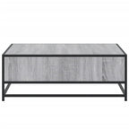 Couchtisch Grau Sonoma 80x80x30 cm Holzwerkstoff und Metall