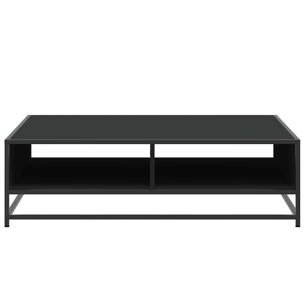 Couchtisch Schwarz 100x100x30 cm Holzwerkstoff und Metall