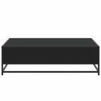 Couchtisch Schwarz 100x100x30 cm Holzwerkstoff und Metall