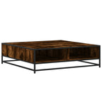 Couchtisch Räuchereiche 100x100x30 cm Holzwerkstoff und Metall