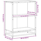 Bücherregal Schwarz 60x35x76 cm Holzwerkstoff