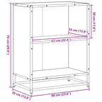 Bücherregal Braun Eichen-Optik 60x35x76 cm Holzwerkstoff
