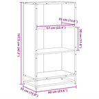 Bücherregal Braun Eichen-Optik 60x35x107,5 cm Holzwerkstoff