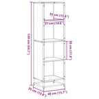 Bücherregal Grau Sonoma 40x35x139 cm Holzwerkstoff