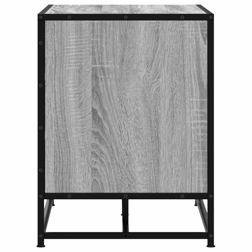 Schuhbank Grau Sonoma 100x40x53,5 cm Holzwerkstoff und Metall