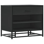 Schuhbank Schwarz 60x40x53,5 cm Holzwerkstoff und Metall