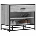 Schuhbank Grau Sonoma 60x40x53,5 cm Holzwerkstoff und Metall