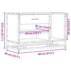 Schuhbank Schwarz 80x40x53,5 cm Holzwerkstoff und Metall