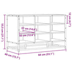 Schuhbank Räuchereiche 84x40x53,5 cm Holzwerkstoff und Metall
