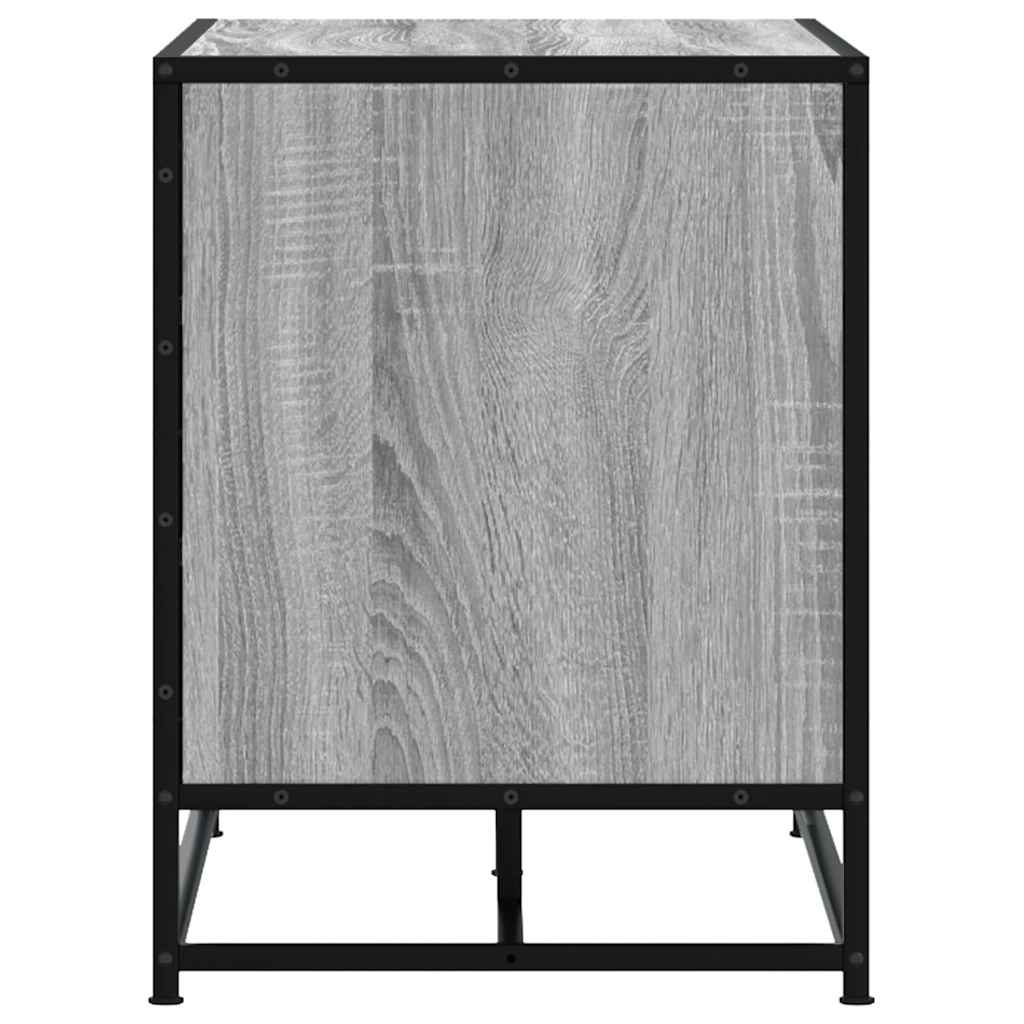 Schuhbank Grau Sonoma 84x40x53,5 cm Holzwerkstoff und Metall