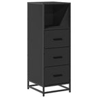 Badschrank Schwarz 35x37,5x100 cm Holzwerkstoff