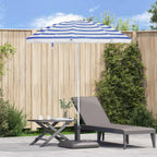 Sonnenschirm Blau und Weiß 161 x 161 x 193 cm Polyester