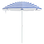 Sonnenschirm Blau und Weiß 161 x 161 x 193 cm Polyester