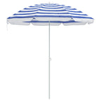 Strandparasol Blau und Weiß 206 x 206 x 212 cm
