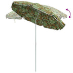 Strandparasol Tarnung 263 x 263 x 272 cm Polyester und Metall