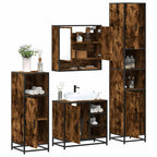 4-tlg. Badmöbel-Set Räuchereiche Holzwerkstoff