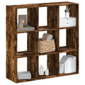 Bücherregal Räuchereiche 102x32x102 cm Holzwerkstoff
