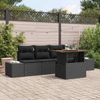 Garten Essgruppe mit Kissen 5 pcs Schwarz und Braun