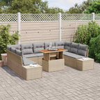 Garten Essgruppe mit Kissen 10 pcs Beige und Grau