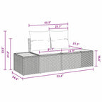 Garten Essgruppe mit Kissen 5 pcs Grau und Braun