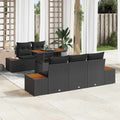 Garten Essgruppe mit Kissen 6 pcs Schwarz und Braun
