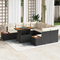 Garten Essgruppe mit Kissen 9 pcs Schwarz und Beige